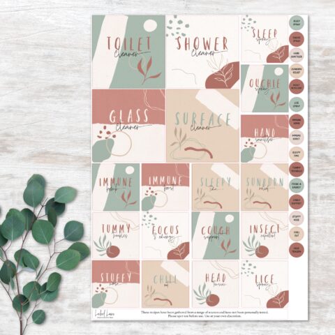 Label Lane Label Set - Earthy Abstract
