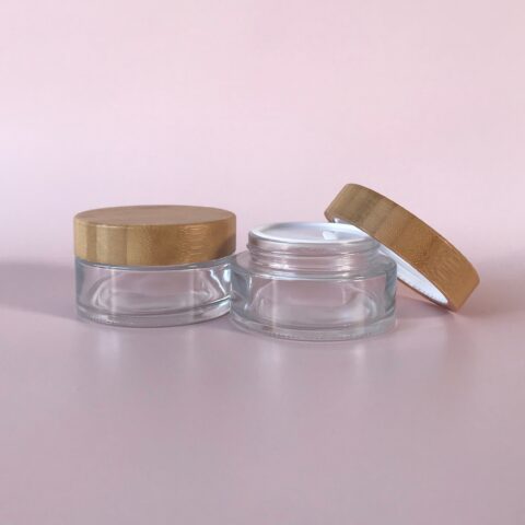 100ml Clear Glass Jar with Bamboo Lid