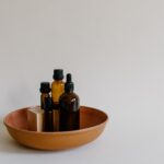 various oils in bottles