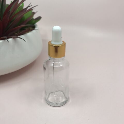 30ml Clear Dropper Bottle - Gold