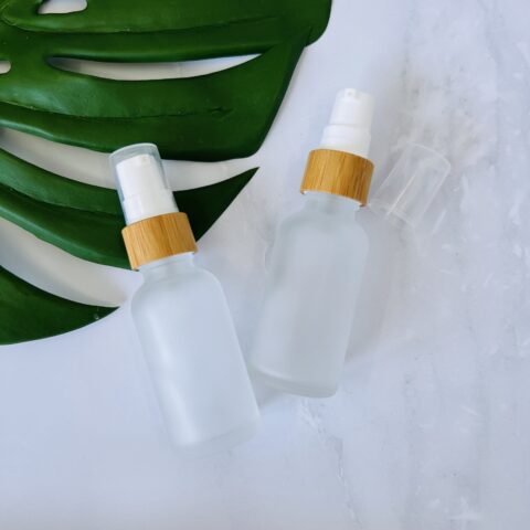 30ml Frosted Pump Bamboo