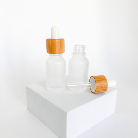 15ml Frosted Glass Bamboo Dropper Bottle